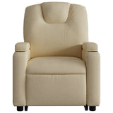 Stand up Massage Recliner Chair Cream Fabric