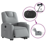 Electric Stand up Recliner Chair Light Grey Fabric - 45-Degree Angle