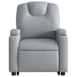 Electric Stand up Recliner Chair Light Grey Fabric