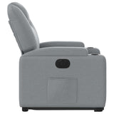 Electric Stand up Recliner Chair Light Grey Fabric