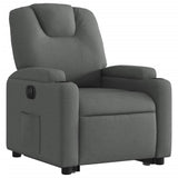 Electric Stand up Recliner Chair Dark Grey Fabric