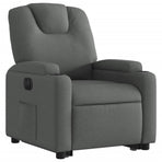 Electric Stand up Recliner Chair Dark Grey Fabric