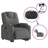 Electric Stand up Recliner Chair Dark Grey Fabric - 45-Degree Angle