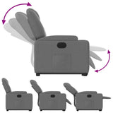 Electric Stand up Recliner Chair Dark Grey Fabric - Rear View