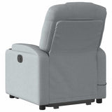 Electric Stand up Massage Recliner Chair Light Grey Fabric - 45-Degree Angle
