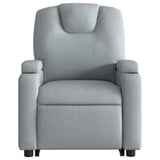 Electric Stand up Massage Recliner Chair Light Grey Fabric - Extra Image