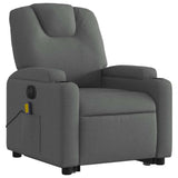 Electric Stand up Massage Recliner Chair Dark Grey Fabric - Top-Down View