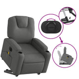 Electric Stand up Massage Recliner Chair Dark Grey Fabric - Extra Image