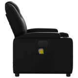 Electric Massage Recliner Chair Black Faux Leather - Extra Image