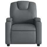 Electric Massage Recliner Chair Grey Faux Leather - Extra Image