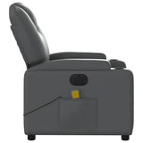 Electric Massage Recliner Chair Grey Faux Leather - Extra Image