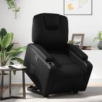 Stand up Recliner Chair Black Faux Leather