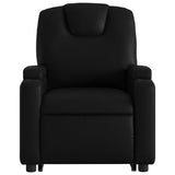 Stand up Massage Recliner Chair Black Faux Leather - Low Angle