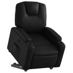 Electric Stand up Recliner Chair Black Faux Leather