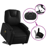 Electric Stand up Massage Recliner Chair Black Faux Leather - Extra Image