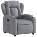 Recliner Chair Light Grey Fabric