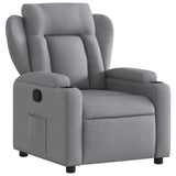Recliner Chair Light Grey Fabric - Front View