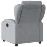 Recliner Chair Light Grey Fabric - Side View
