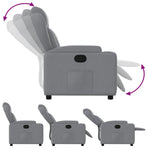 Recliner Chair Light Grey Fabric