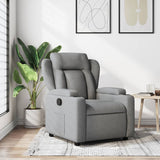 Recliner Chair Light Grey Fabric