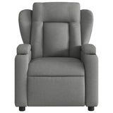 Recliner Chair Dark Grey Fabric - Rear View