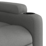 Recliner Chair Dark Grey Fabric - Low Angle