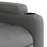 Massage Recliner Chair Dark Grey Fabric - Extra Image