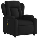 Massage Recliner Chair Black Fabric - Side View