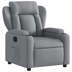 Electric Recliner Chair Light Grey Fabric