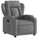 Electric Recliner Chair Dark Grey Fabric - Side View