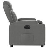 Electric Recliner Chair Dark Grey Fabric