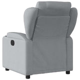Electric Massage Recliner Chair Light Grey Fabric - 45-Degree Angle
