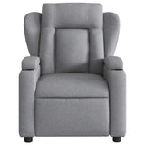 Electric Massage Recliner Chair Light Grey Fabric - Extra Image