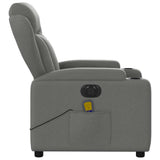 Electric Massage Recliner Chair Dark Grey Fabric