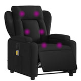 Electric Massage Recliner Chair Black Fabric