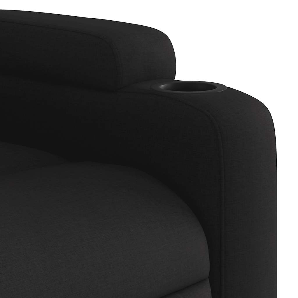 Electric Massage Recliner Chair Black Fabric