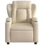 Electric Massage Recliner Chair Cream Fabric - Extra Image