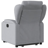 Stand up Recliner Chair Light Grey Fabric - Top-Down View