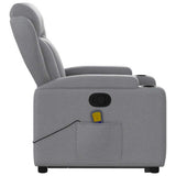 Stand up Massage Recliner Chair Light Grey Fabric - Extra Image
