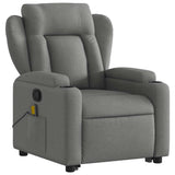 Stand up Massage Recliner Chair Dark Grey Fabric - Top-Down View