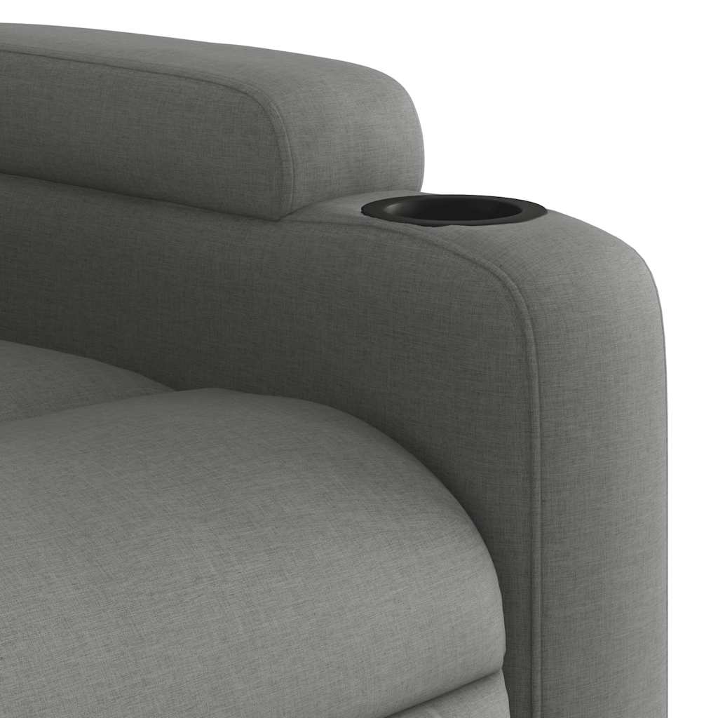 Stand up Massage Recliner Chair Dark Grey Fabric