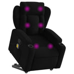 Stand up Massage Recliner Chair Black Fabric