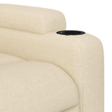 Stand up Massage Recliner Chair Cream Fabric - Extra Image
