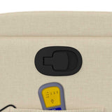 Stand up Massage Recliner Chair Cream Fabric