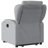 Electric Stand up Recliner Chair Light Grey Fabric - Top-Down View