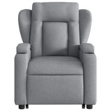 Electric Stand up Recliner Chair Light Grey Fabric