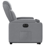Electric Stand up Recliner Chair Light Grey Fabric - Extra Image