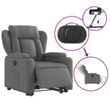 Electric Stand up Recliner Chair Dark Grey Fabric - 45-Degree Angle