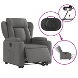 Electric Stand up Recliner Chair Dark Grey Fabric