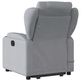 Electric Stand up Massage Recliner Chair Light Grey Fabric - 45-Degree Angle